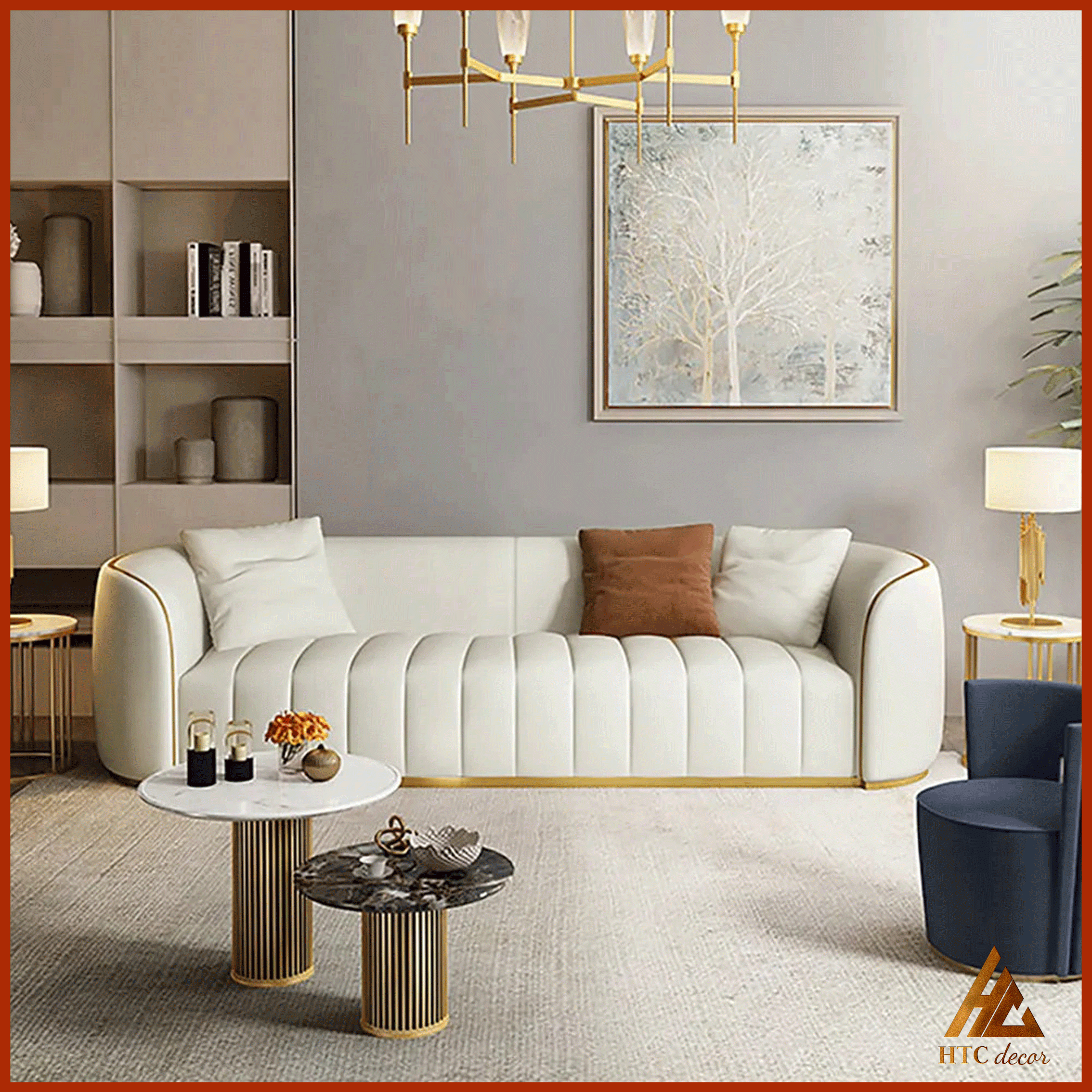 Ghế Sofa Băng Gold Da Simili